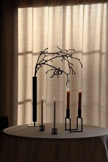 Kubus maljakko, Flora - musta - Audo Copenhagen