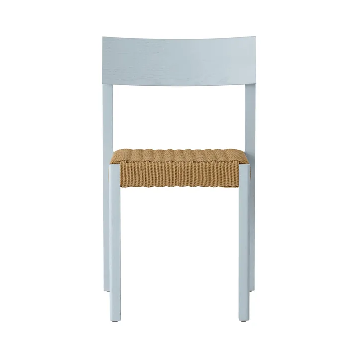 Mauro tuoli - Linen blue tammi-luonnonpunottu istuin - Audo Copenhagen