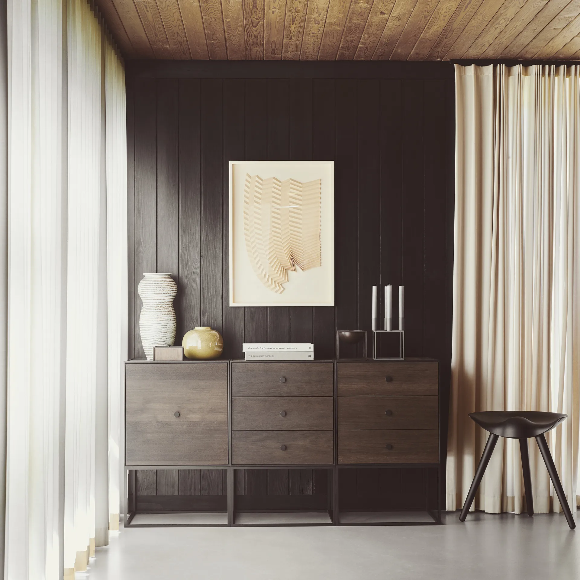 ML42 rahi 48 cm, Ruskeaksi öljytty tammi Audo Copenhagen