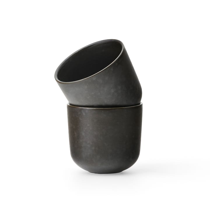 New Norm -espressokuppi 8,5 cl 2-pakkaus, Tummaksi lasitettu Audo Copenhagen