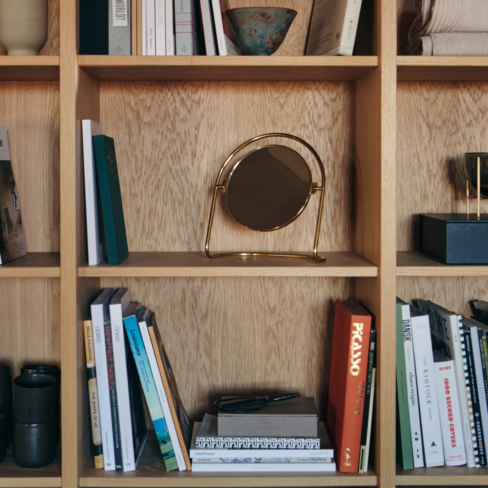 Nimbus pöytäpeili 25 cm, Kiillotettu messinki Audo Copenhagen