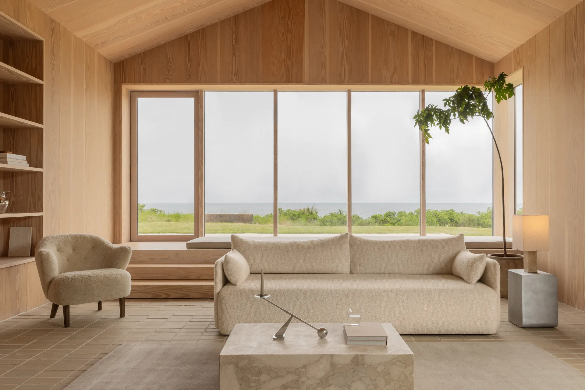 Nonna pöytälamppu 49 cm, Travertiini-sand Audo Copenhagen