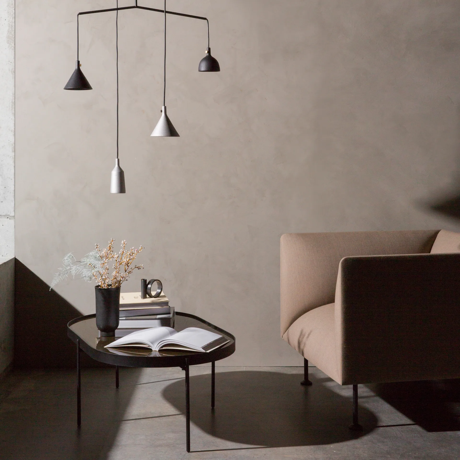 NoNo sohvapöytä L 59,5x96,5 cm, Musta-ruskea Audo Copenhagen