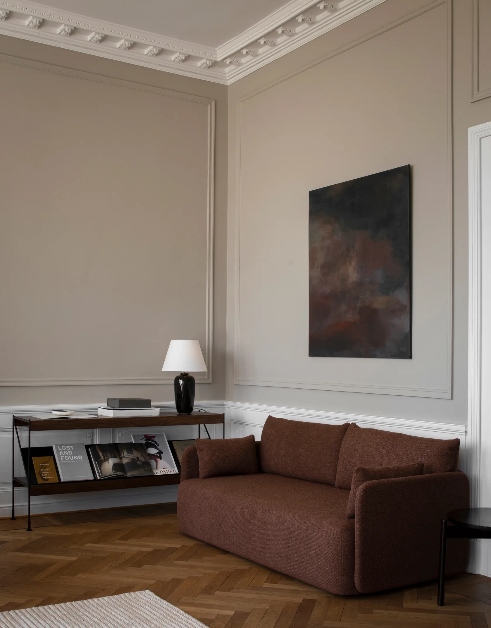 Offset sohva 2-istuttava, Audo Bouclé 08 Bordeaux Audo Copenhagen