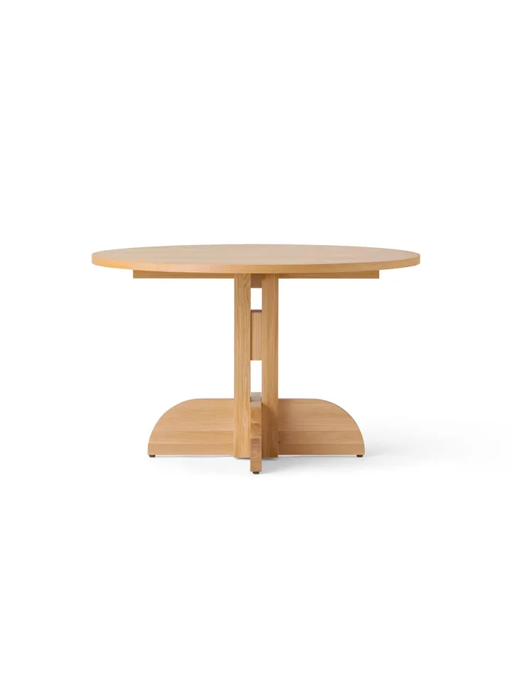Puffin Dining Table tammiviilu Natural - Luonnollinen tammenviilu, Ø120 cm - Audo Copenhagen