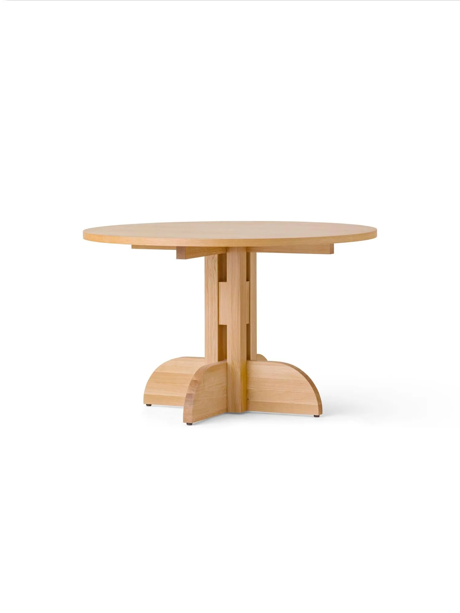 Puffin Dining Table tammiviilu Natural, Luonnollinen tammenviilu, Ø120 cm Audo Copenhagen