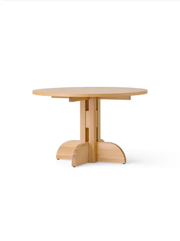 Puffin Dining Table tammiviilu Natural - Luonnollinen tammenviilu, Ø120 cm - Audo Copenhagen