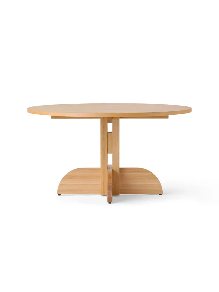 Puffin Dining Table tammiviilu Natural - Luonnollinen tammenviilu, Ø140 cm - Audo Copenhagen