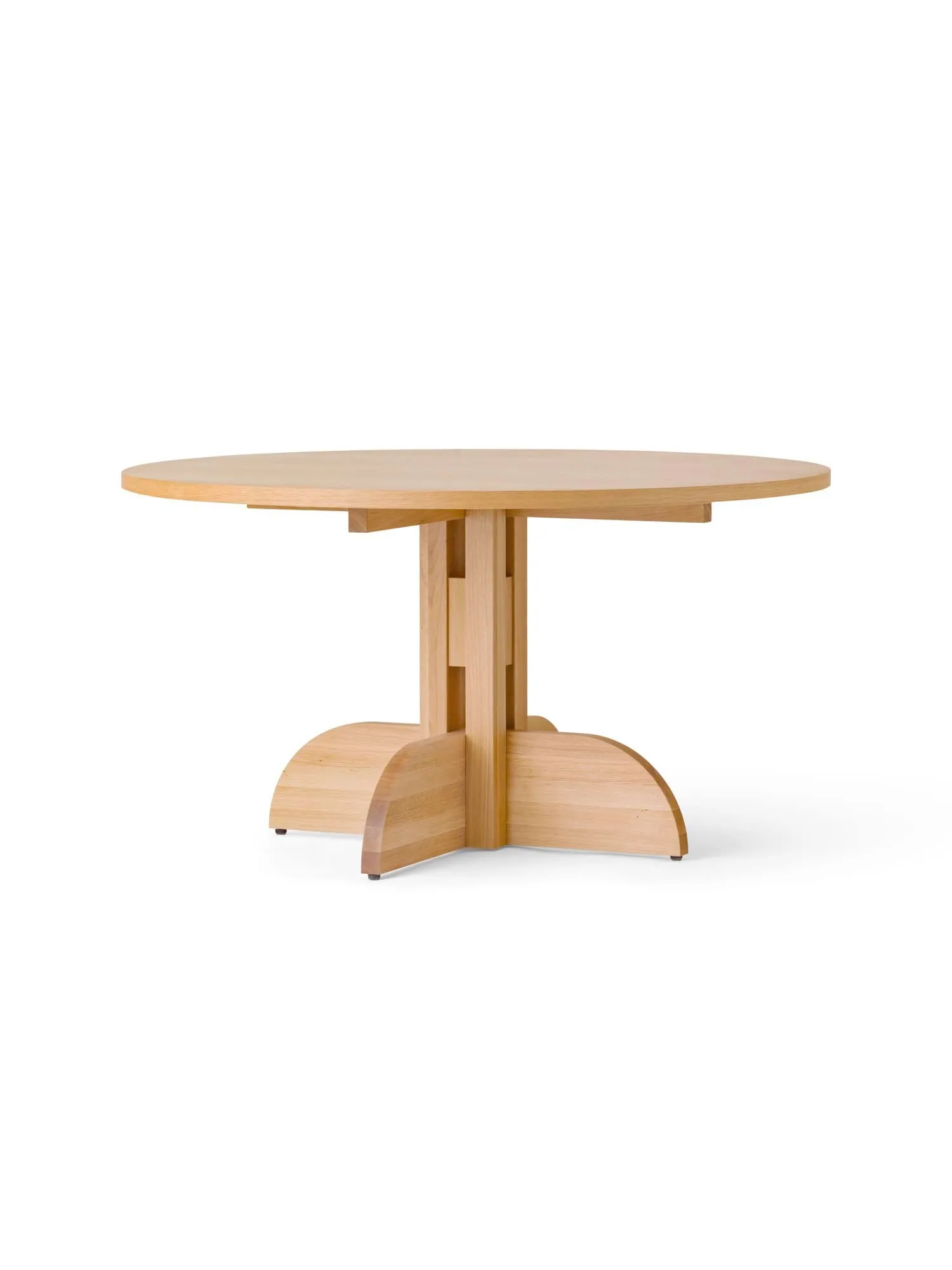Puffin Dining Table tammiviilu Natural, Luonnollinen tammenviilu, Ø140 cm Audo Copenhagen