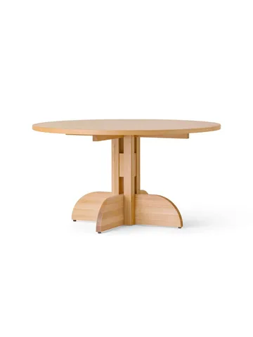 Puffin Dining Table tammiviilu Natural - Luonnollinen tammenviilu, Ø140 cm - Audo Copenhagen