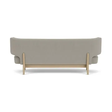 Radiohus Sofa täysin verhoiltu RE-WOOL PC1T Global HR BUTTONS Vegetal 4-Legs Base - Re-wool 218-natura tammi, nahkapainikkeet, 2-istuttava - Audo Copenhagen