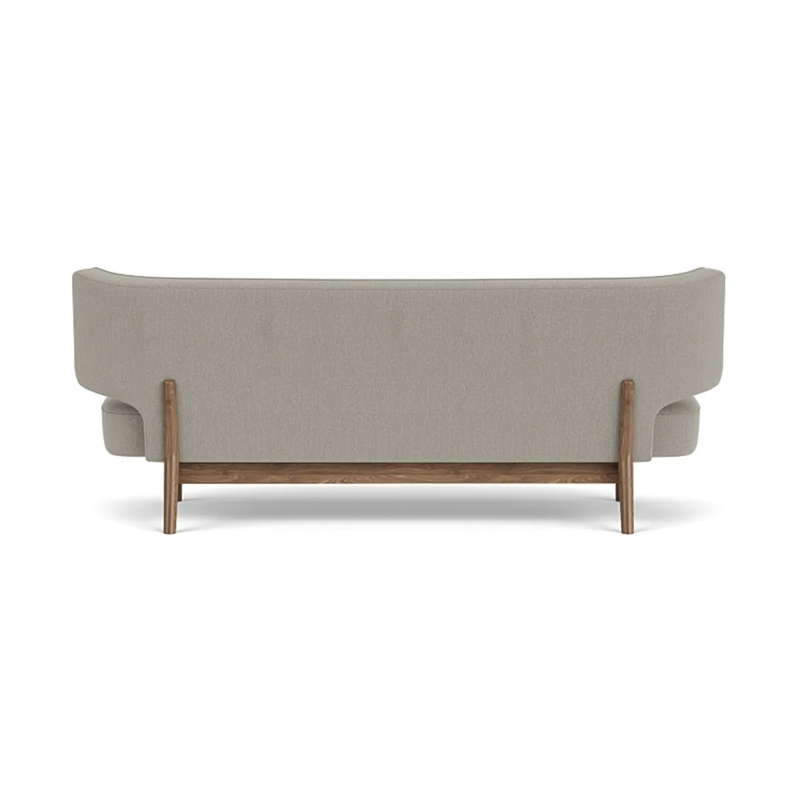 Radiohus Sofa täysin verhoiltu RE-WOOL PC1T Global HR BUTTONS Vegetal 4-Legs Base, Re-wool 218-pähkinä, nahkapainikkeet, 2-istuttava Audo Copenhagen