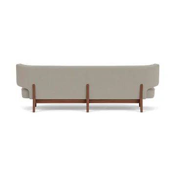 Radiohus Sofa täysin verhoiltu RE-WOOL PC1T Global HR BUTTONS Vegetal 4-Legs Base - Re-wool 218-pähkinä, nahkanapit, 3-istuttava - Audo Copenhagen