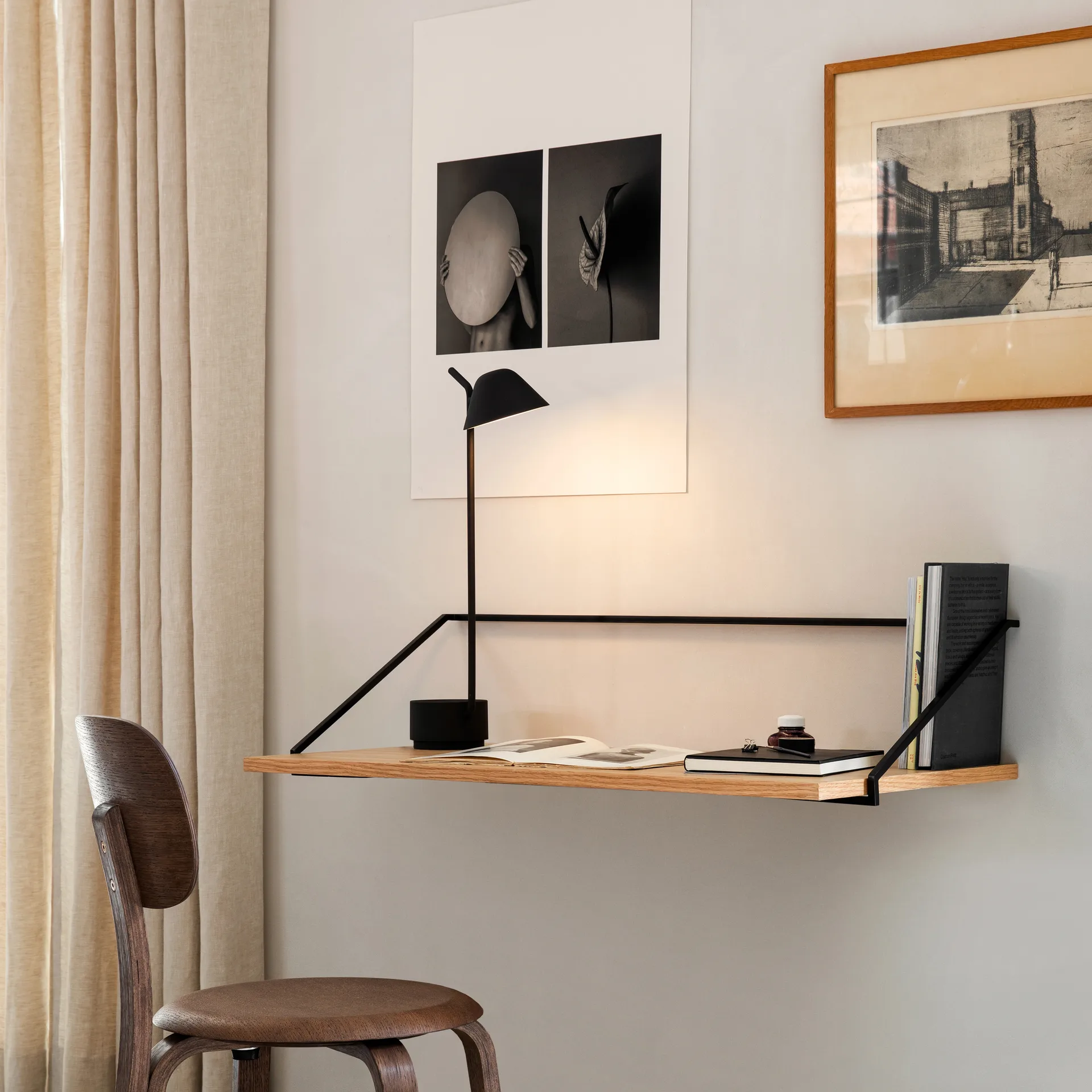 Rail kirjoituspöytä/hylly, Tammi Audo Copenhagen