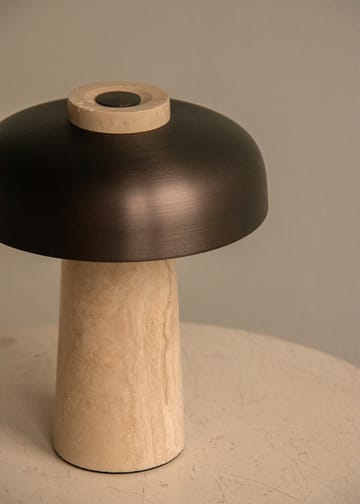 Reverse kannettava pöytävalaisin 24,5 cm - Travertine-bronzed aluminium - Audo Copenhagen