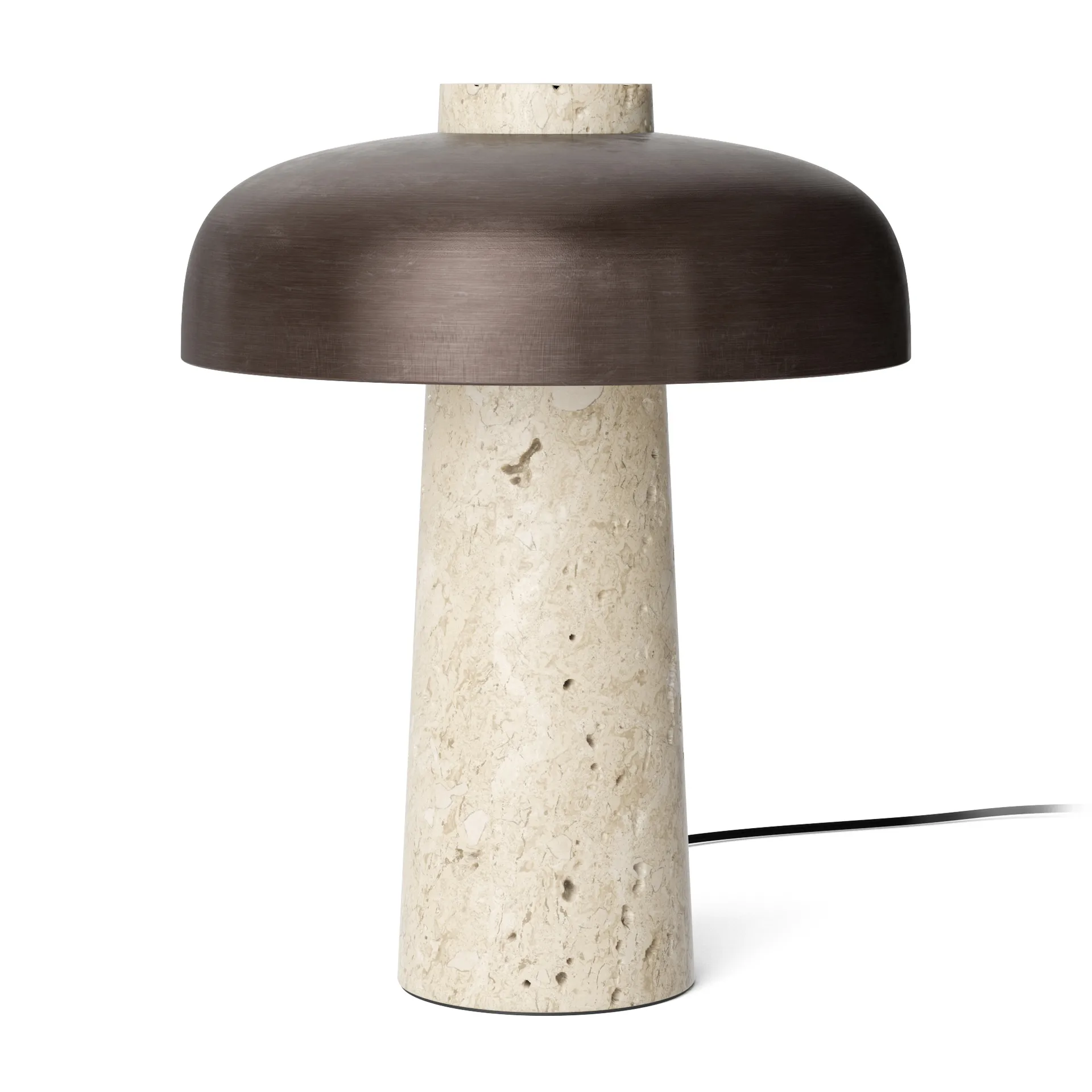 Reverse pöytävalaisin 30 cm, Travertiini-pronssattu messinki Audo Copenhagen