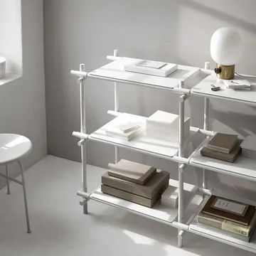 Stick hyllyjärjestelmä 3 hyllytasoa - valkoinen-valkoinen - Audo Copenhagen