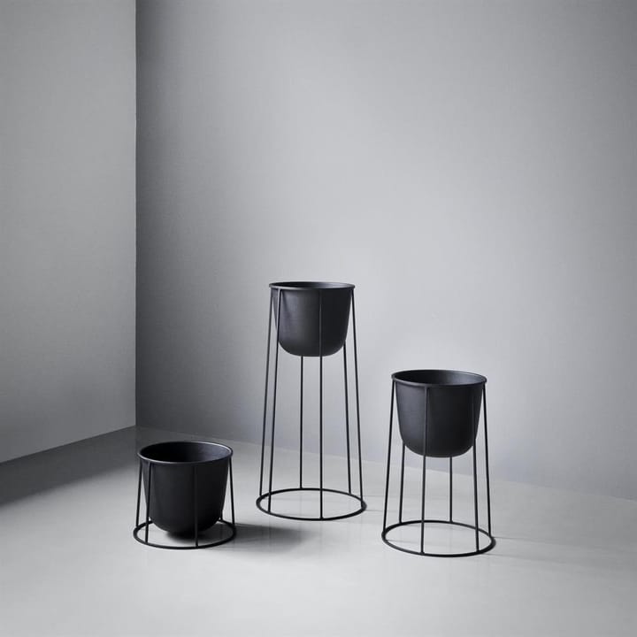 Wire Pot kukkaruukku, musta Audo Copenhagen