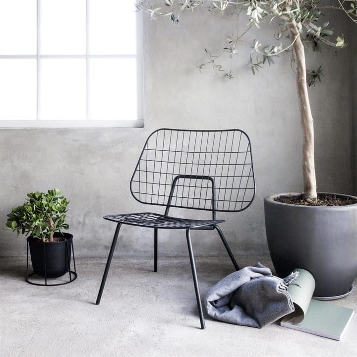 Wire Pot kukkaruukku, musta Audo Copenhagen