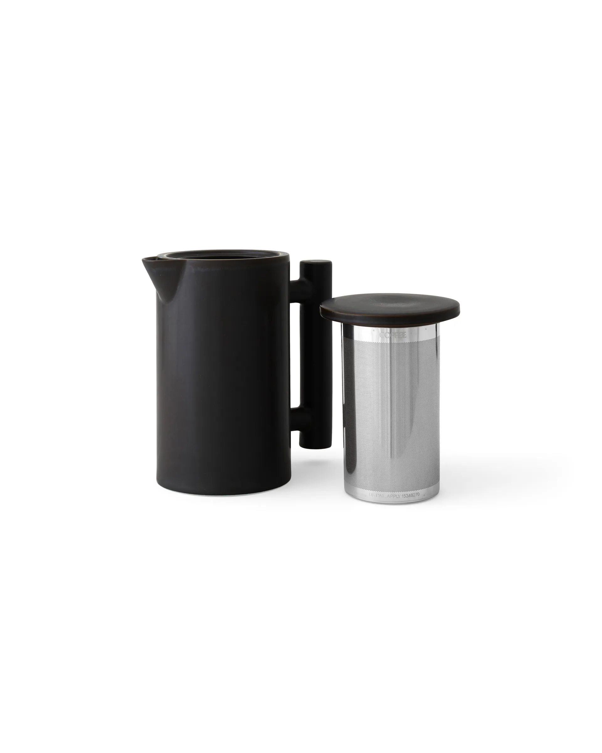 Yana kahvikannu 1 litra, Dark glazed Audo Copenhagen