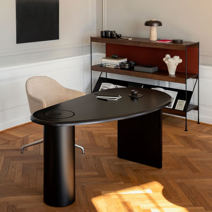 Zet hyllyjärjestelmä, Natural oak, 1x2, black steel base Audo Copenhagen