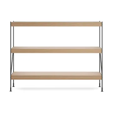Zet hyllyjärjestelmä - Natural oak, 1x3, black steel base - Audo Copenhagen
