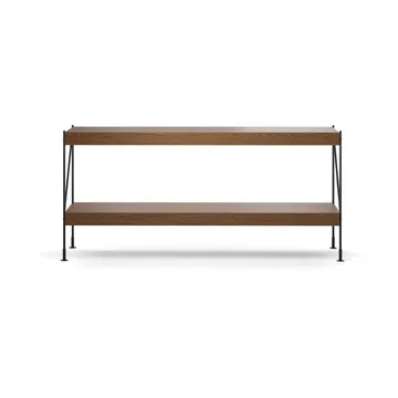 Zet hyllyjärjestelmä - Oak dark stained, 1x2, black steel base - Audo Copenhagen