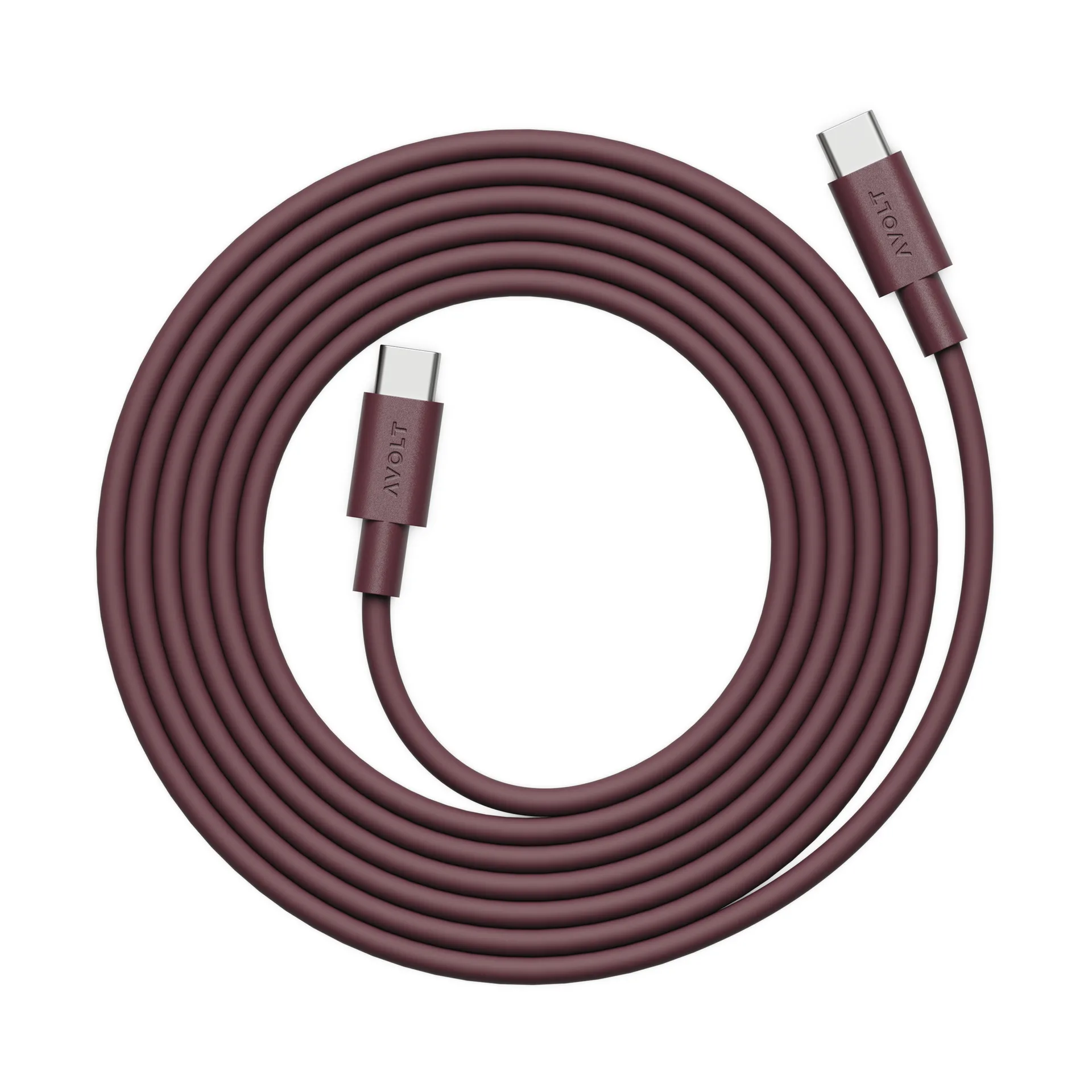 AVOLT x Bauhaus-Archiv Kaapeli 1 USB C – USB C
, Mulberry Red Avolt