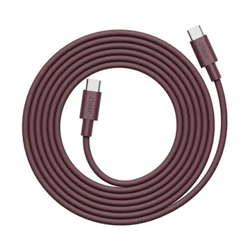 AVOLT x Bauhaus-Archiv Kaapeli 1 USB C – USB C
 - Mulberry Red - Avolt