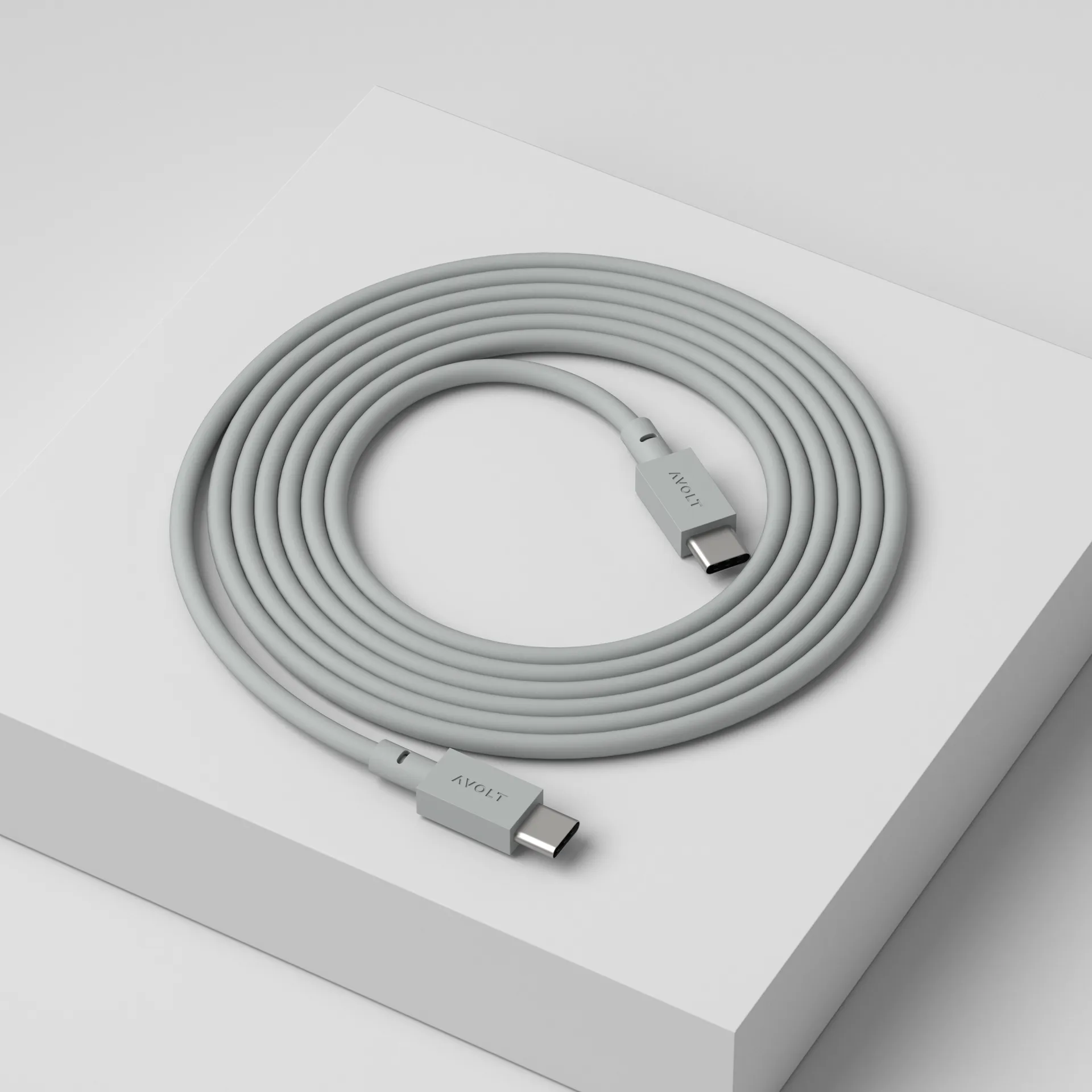 Cable 1 USB-C - USB-C latauskaapeliin 2 m, Gotland gray Avolt