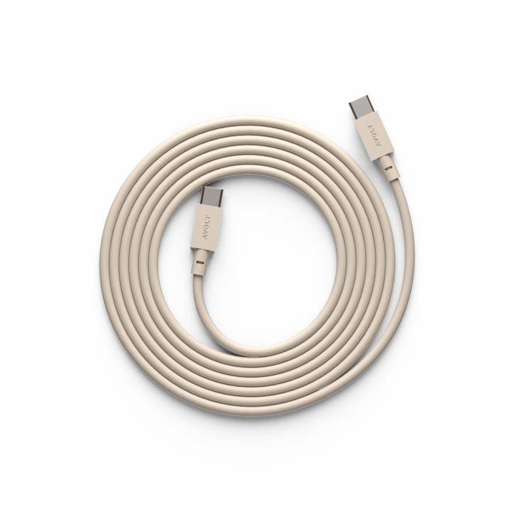 Cable 1 USB-C - USB-C latauskaapeliin 2 m - Nomad sand - Avolt