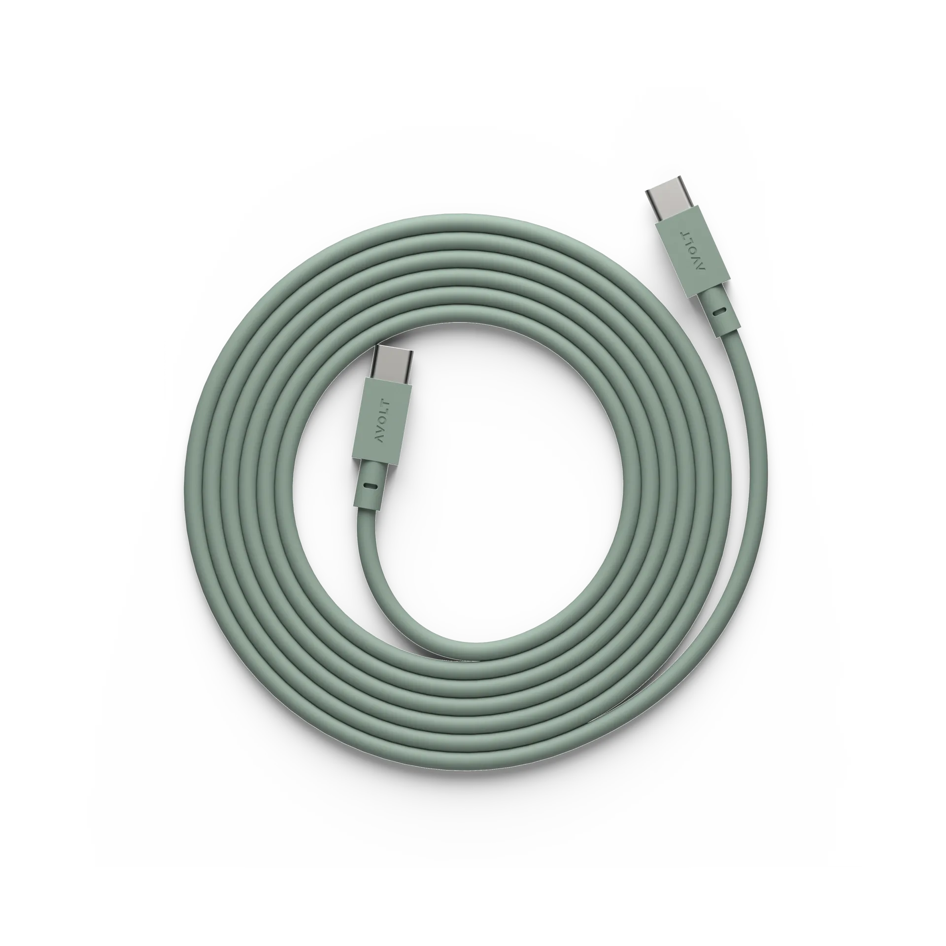 Cable 1 USB-C - USB-C latauskaapeliin 2 m, Oak green Avolt