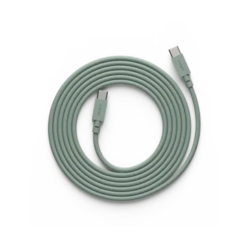 Cable 1 USB-C - USB-C latauskaapeliin 2 m - Oak green - Avolt
