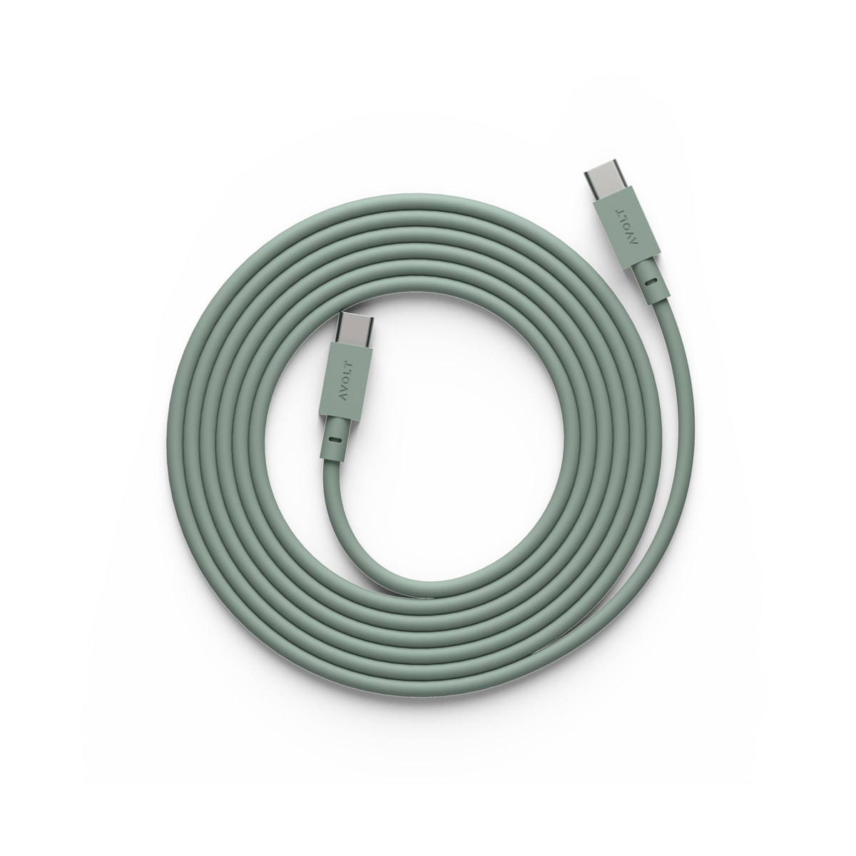 Avolt Cable 1 USB-C – USB-C latauskaapeliin 2 m Oak green