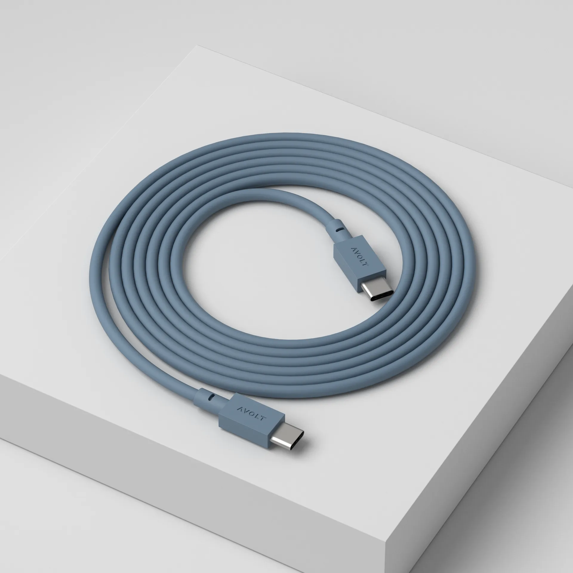 Cable 1 USB-C - USB-C latauskaapeliin 2 m, Shark blue Avolt