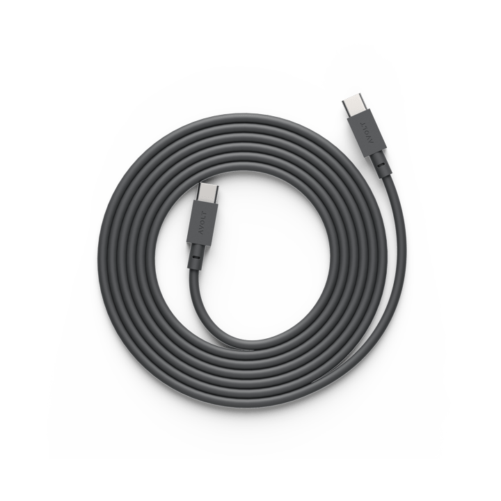Cable 1 USB-C - USB-C latauskaapeliin 2 m, Stockholm black Avolt