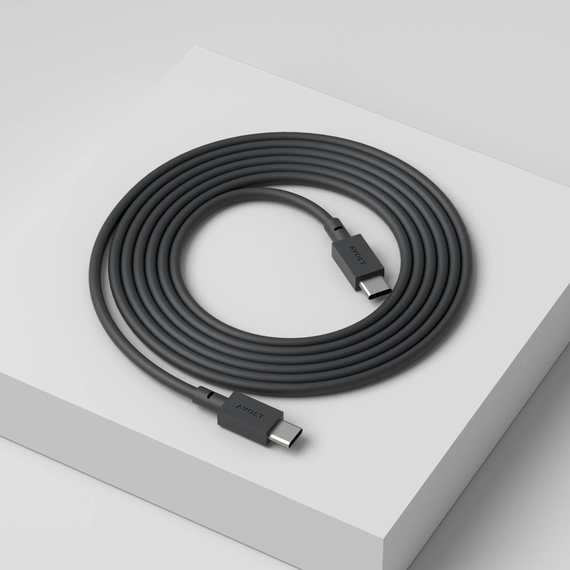 Cable 1 USB-C - USB-C latauskaapeliin 2 m, Stockholm black Avolt