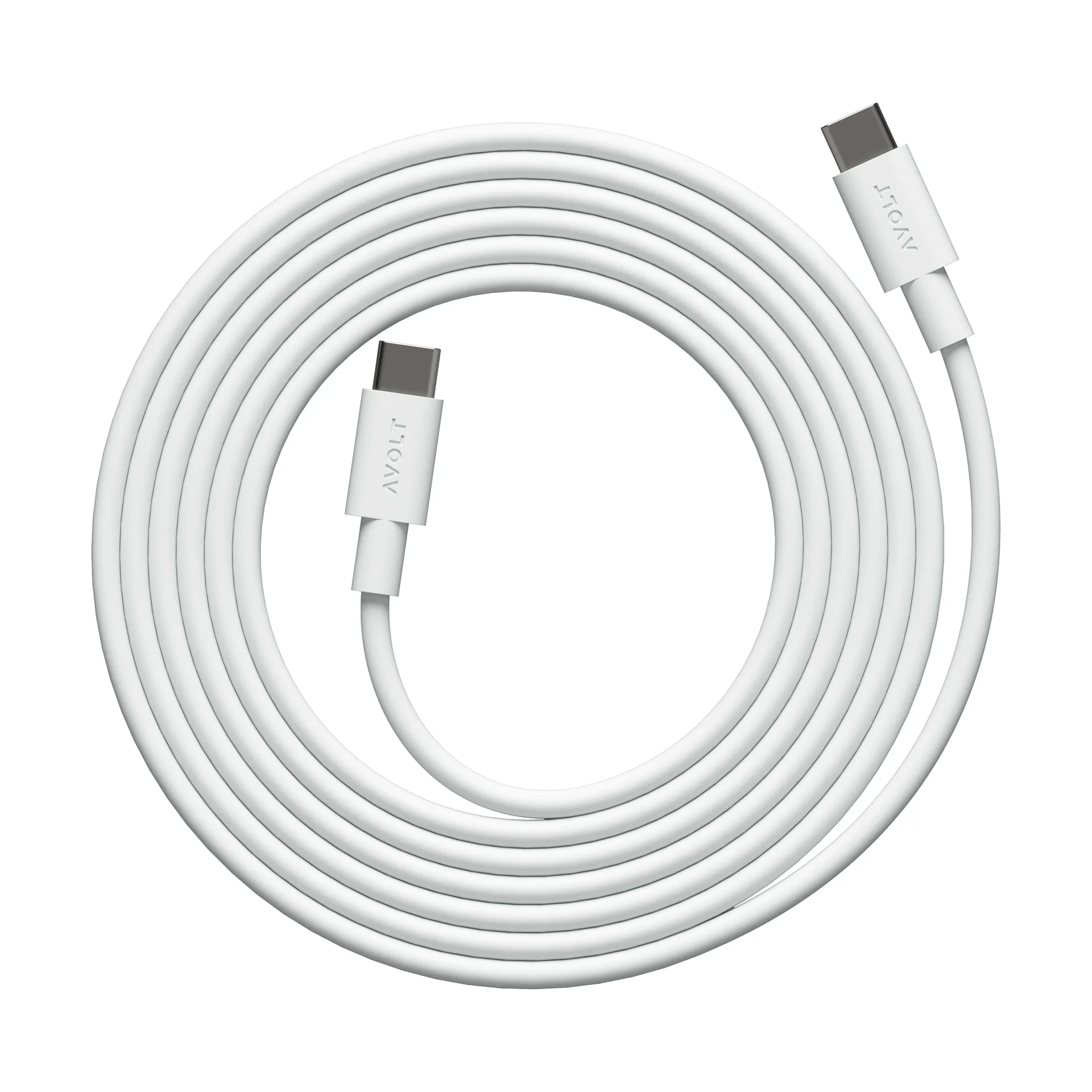 Cable 1 USB-C - USB-C latauskaapeliin 2 m, White Martinelli Luce Edition Avolt