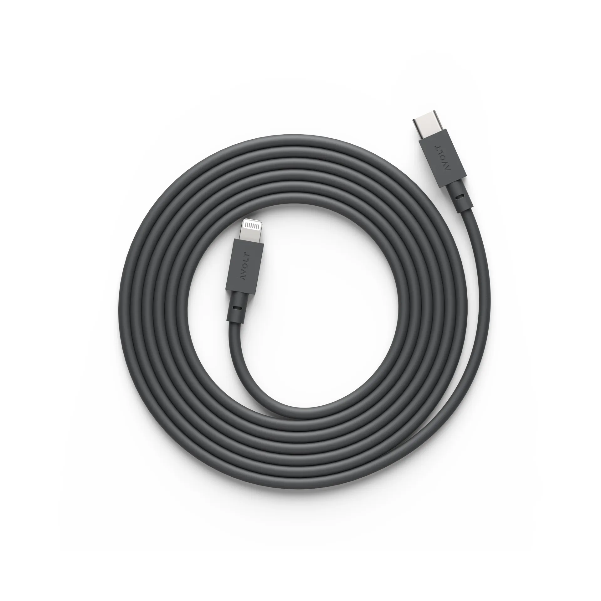 Kaapeli 1 USB C Lightning-latauskaapeli 2m, Stockholm Black Avolt