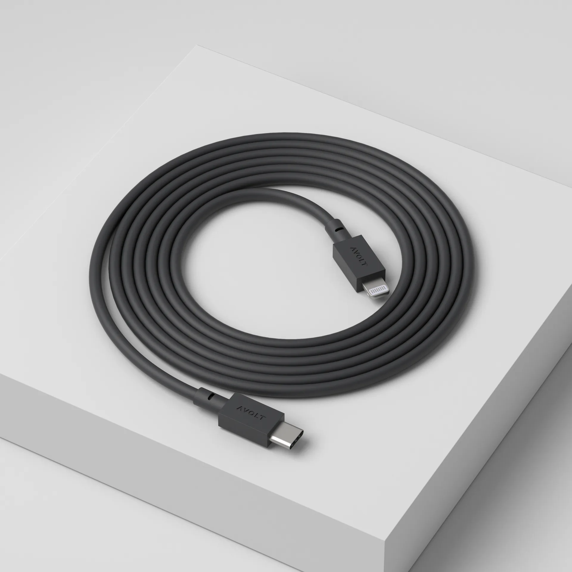 Kaapeli 1 USB C Lightning-latauskaapeli 2m, Stockholm Black Avolt