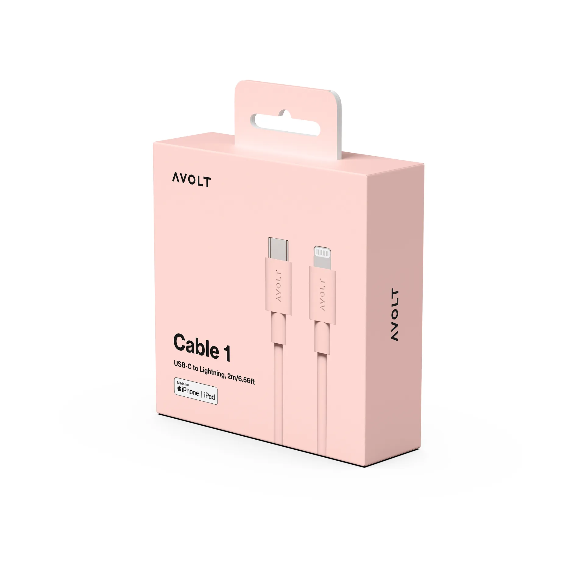 Kaapeli 1 USB C Lightning-latauskaapeli 2m, Uusi Pinkki Avolt