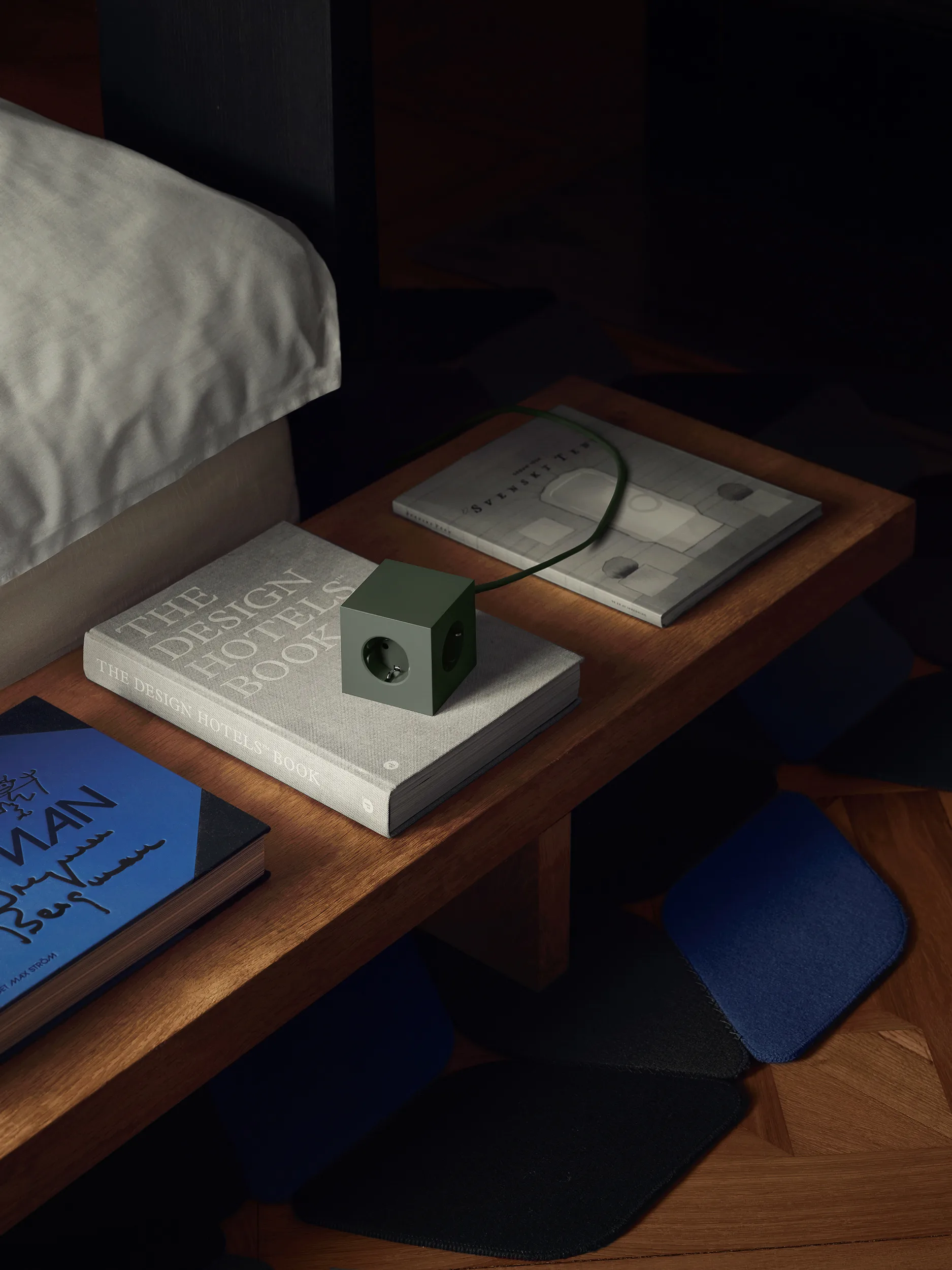 Square 1 pistorasia USB-C 30W 3 m, Tammenvihreä Avolt