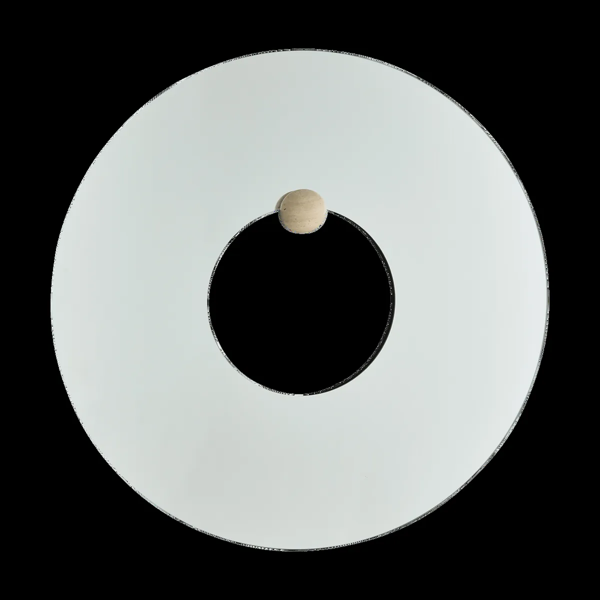 AYTM Castellum seinäpeili Ø80 cm Kirkas travertiini