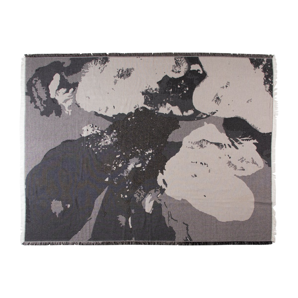 AYTM Floreo huopa 130×170 cm Valkoinen-harmaa