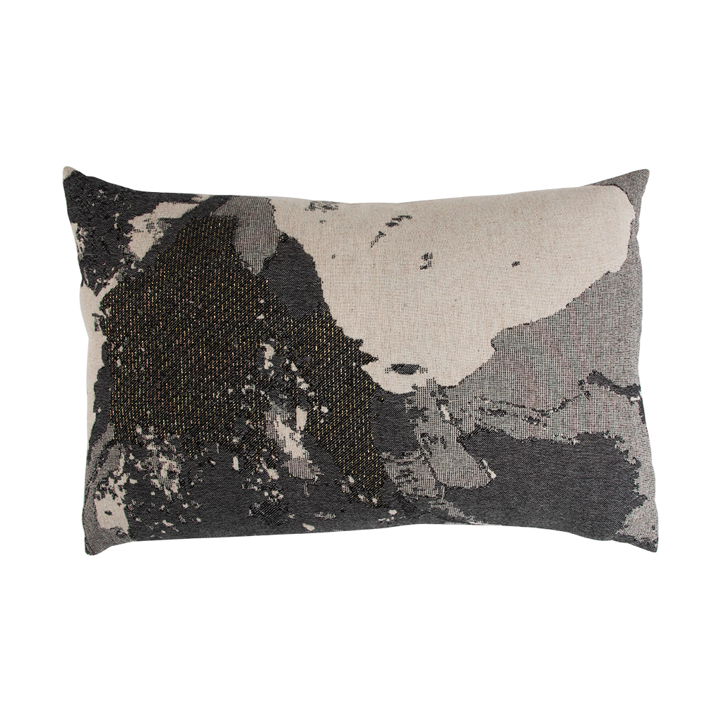 AYTM Floreo tyyny 40x60 cm Musta-beige | Skandinaavinen Sisustus | Tyynyt | Musta