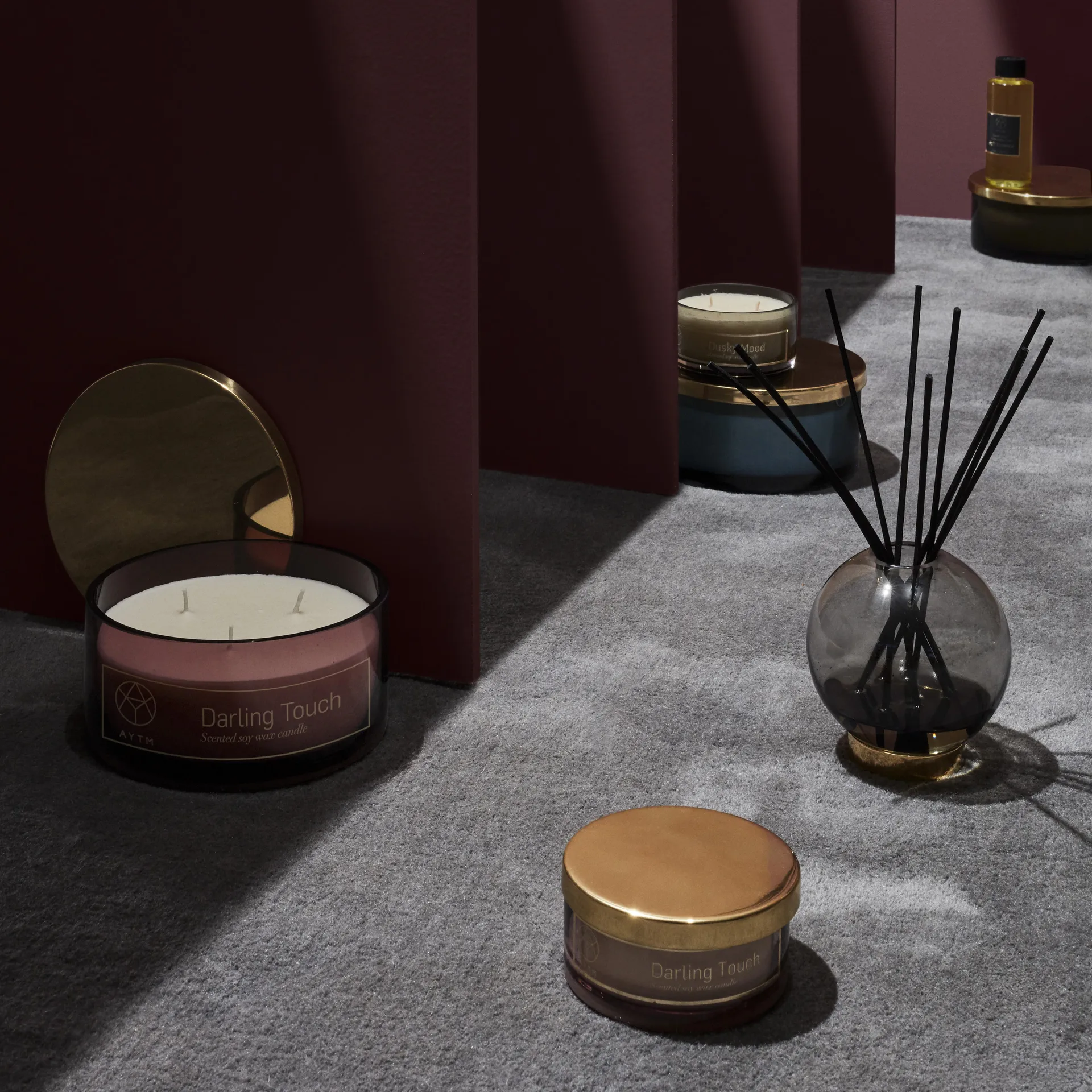 Globe maljakko pieni, musta-messinki AYTM