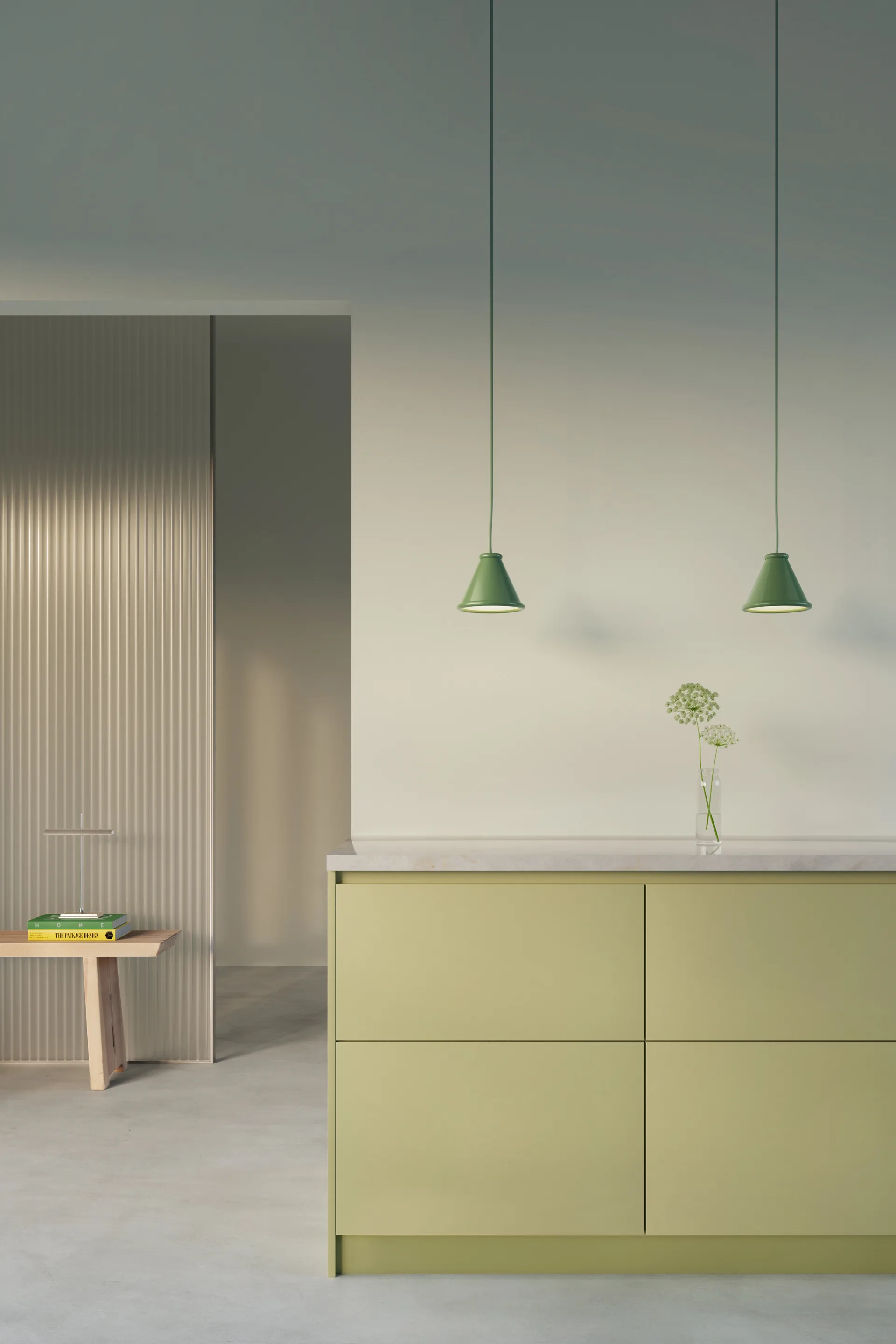 Belle riippuvalaisin Ø15 cm, Reseda-vihreä Belid