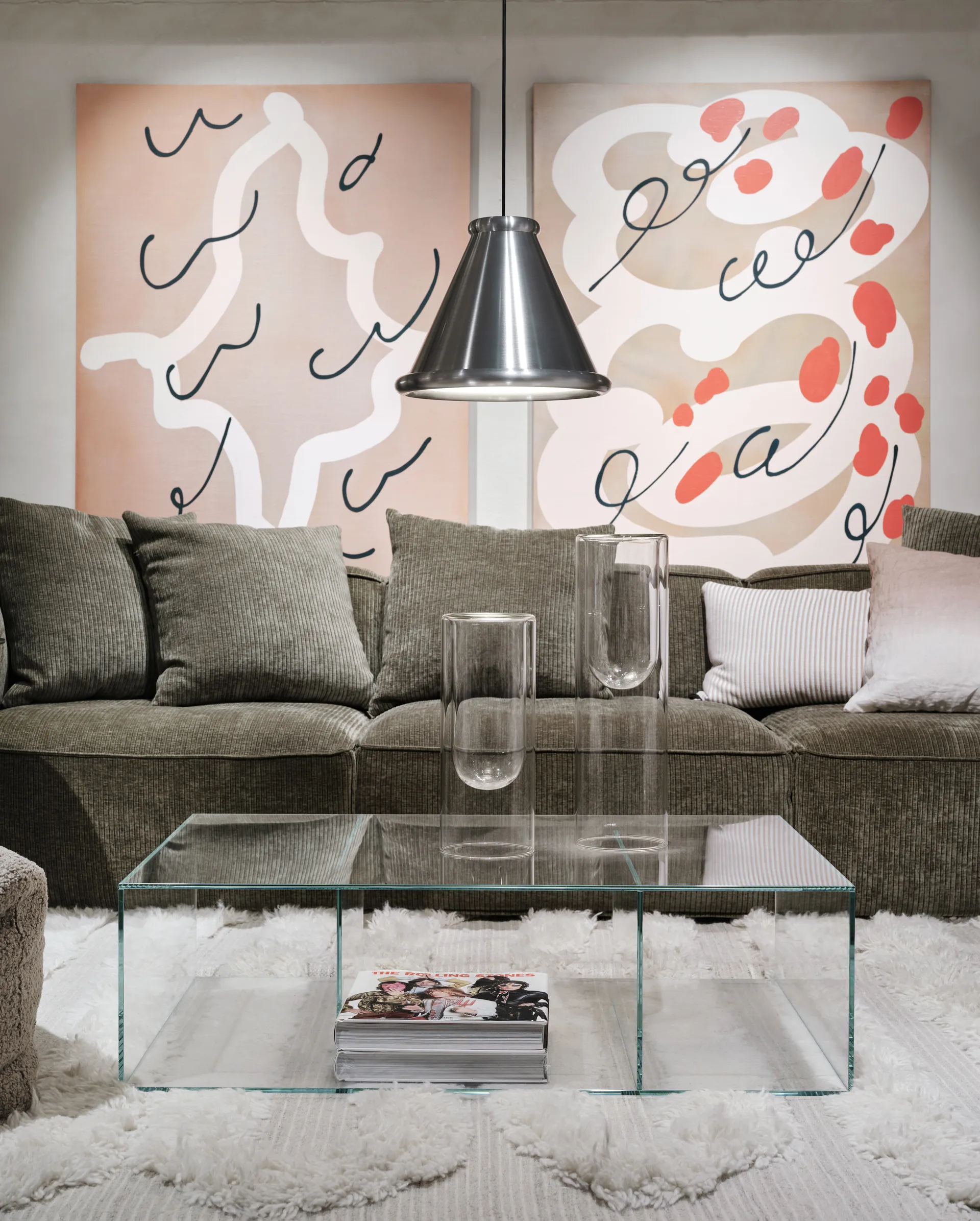 Belle riippuvalaisin Ø36 cm, Harjattu alumiini Belid