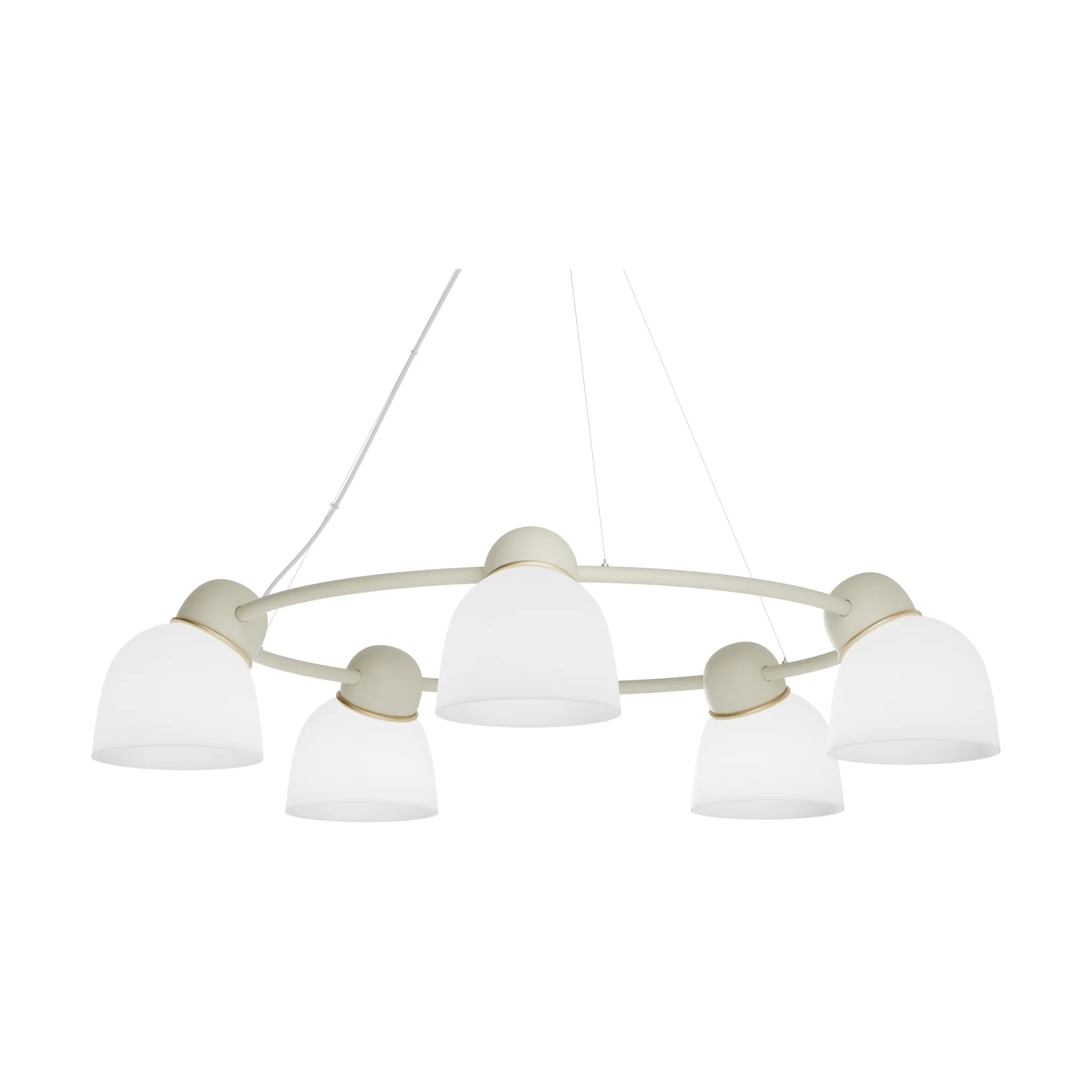 Bird kattokruunu Ø95,3 cm, Hiekka-messinki-opaalilasi Belid