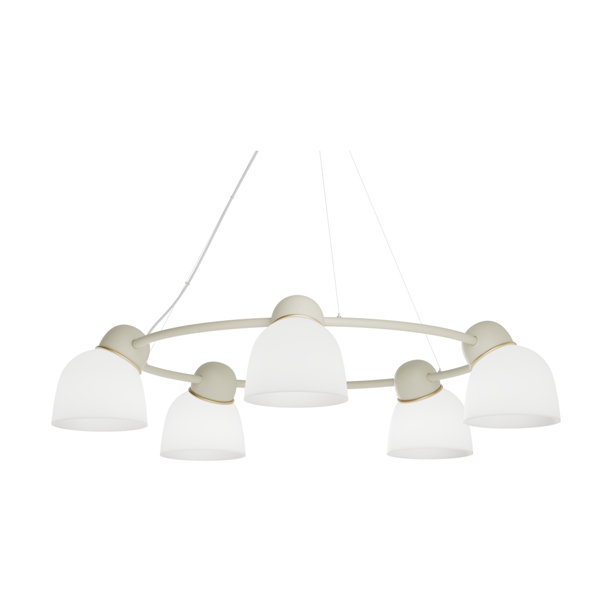 Belid Bird kattokruunu 95,3 cm Hiekka-messinki-opaalilasi